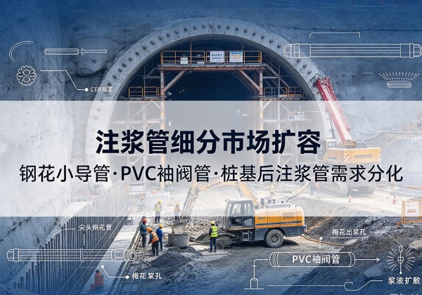新密注浆管细分市场扩容，隧道钢花小导管、PVC 袖阀管、桩基后注浆管需求分化